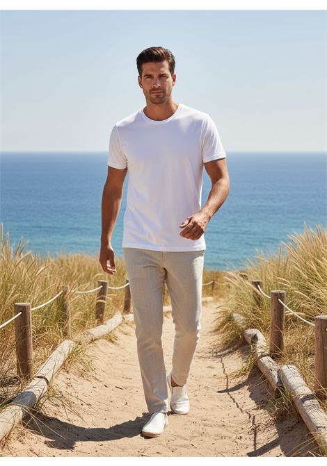 Daniele Fiesoli mercerized cotton crewneck t-shirt with side slits white DANIELE FIESOLI |  | 43150001